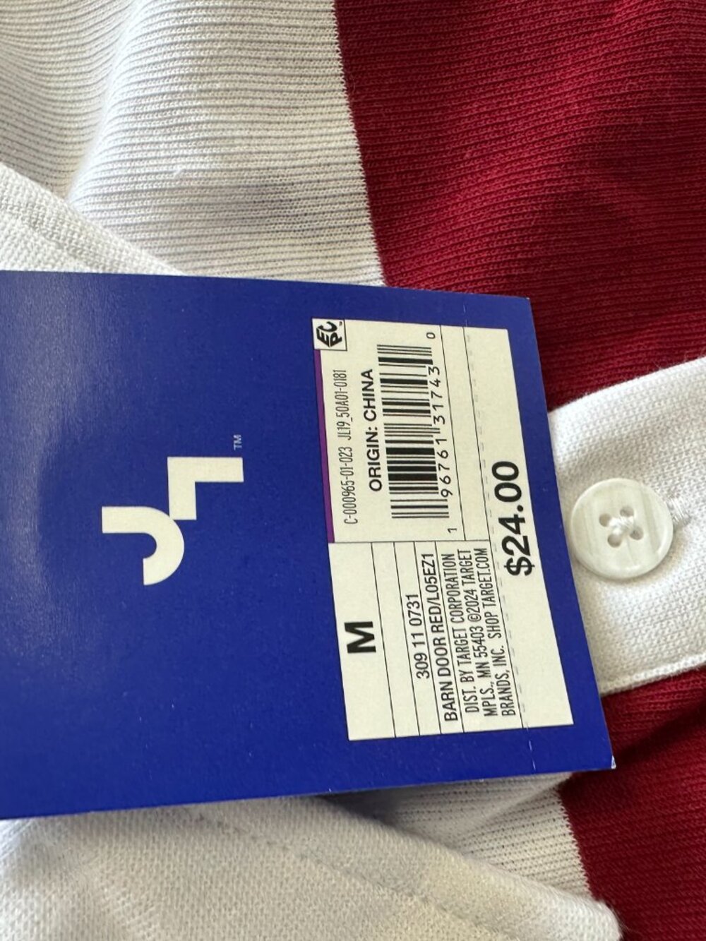 NWT Joylab Red & White Striped Long Sleeve - Picture 6 of 6
